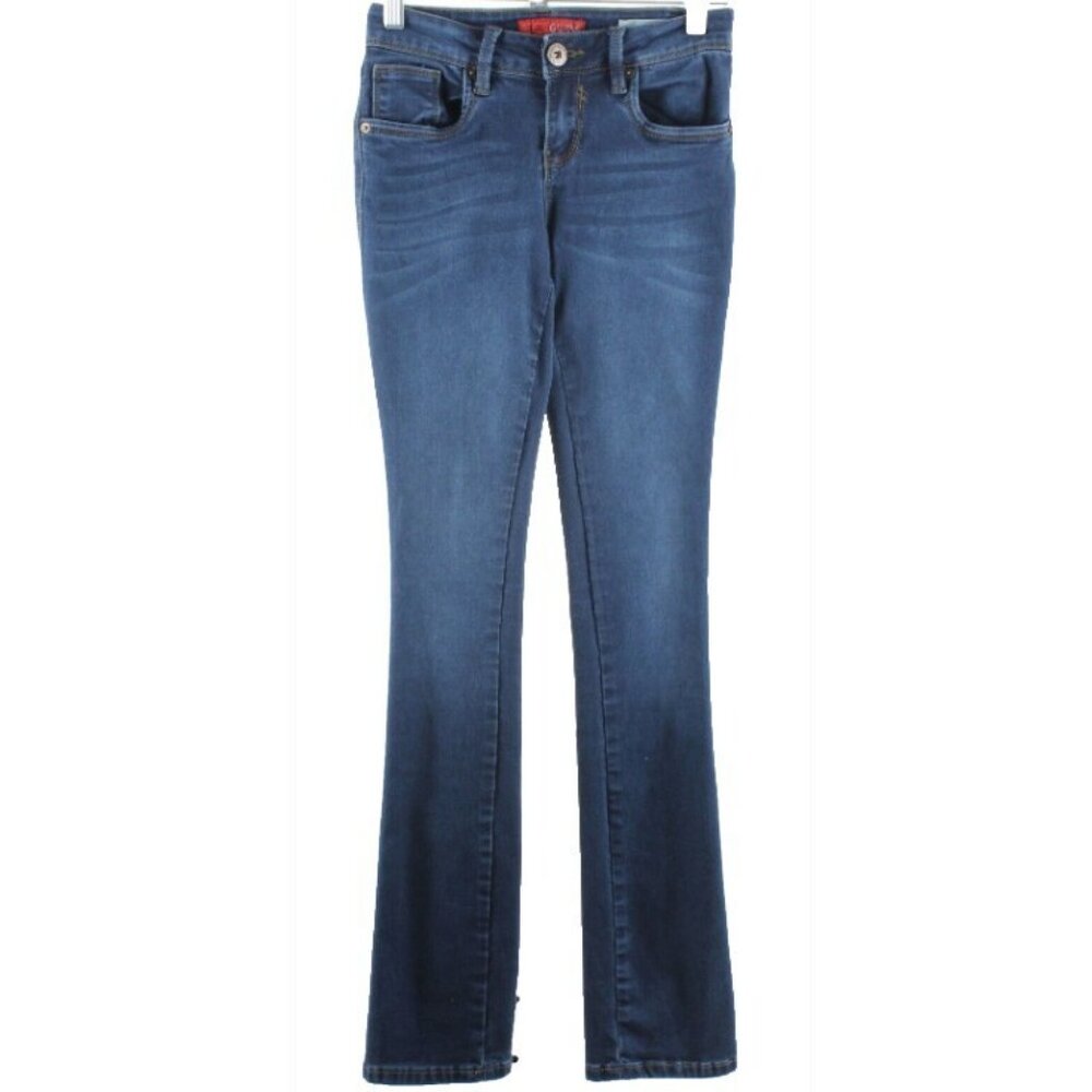 Guess Sz 24 x 32 Blue Denim Visha Fit Skinny Bootcut Cotton Blend Jeans